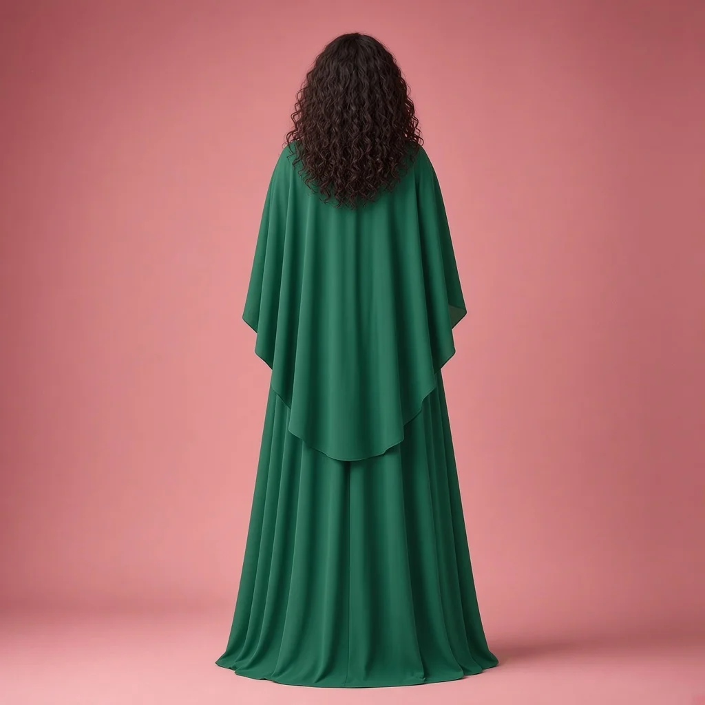 Dusty Rose Cape Gown