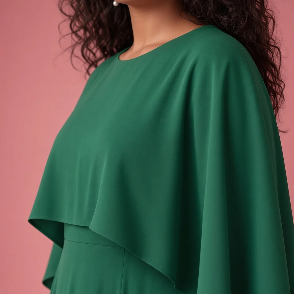 Dusty Rose Cape Gown