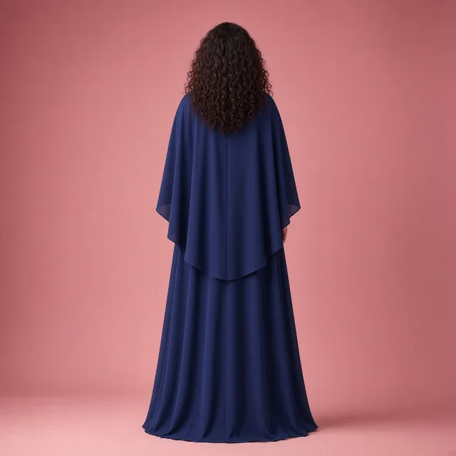 Dusty Rose Cape Gown thumbnail