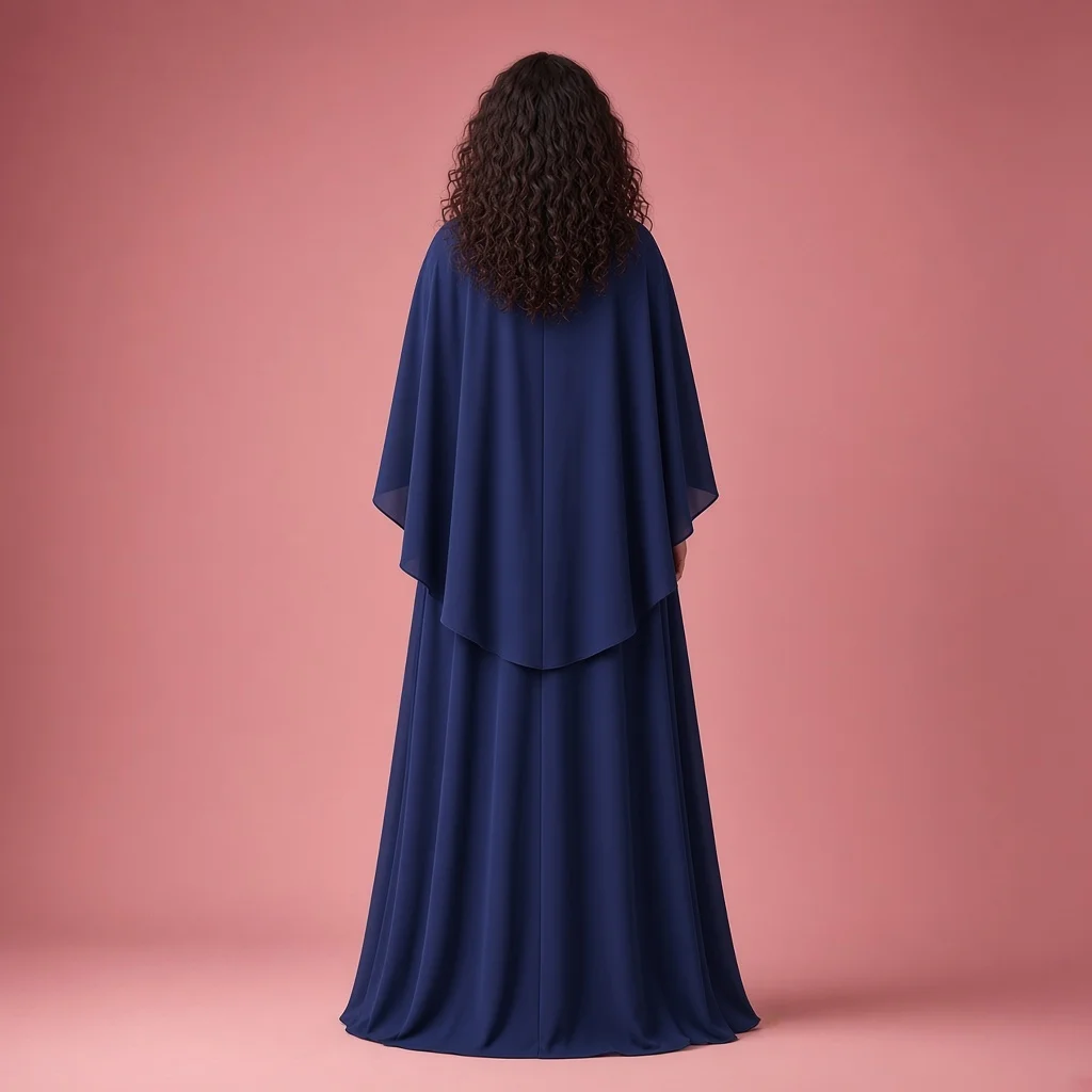 Dusty Rose Cape Gown