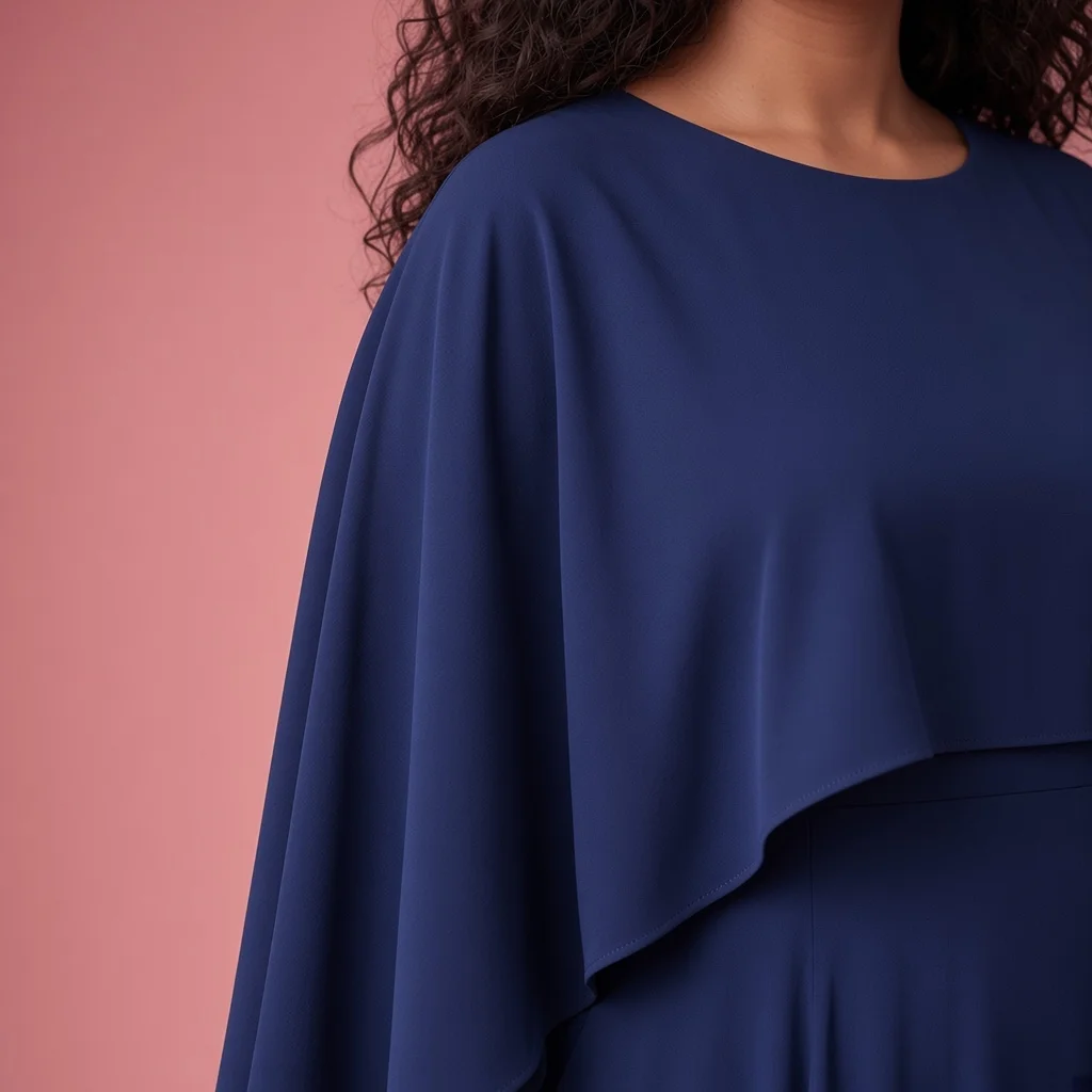 Dusty Rose Cape Gown