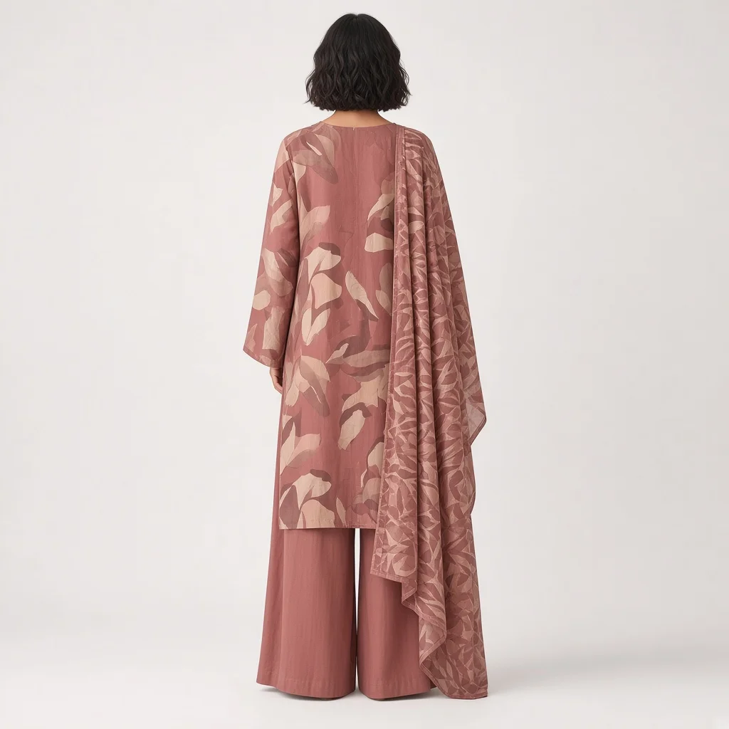 Dusty Rose Palazzo Suit Set