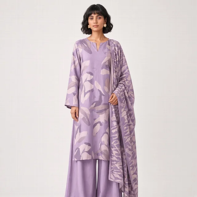 Dusty Rose Palazzo Suit Set thumbnail