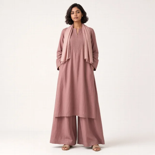 Dusty Rose Palazzo Suit