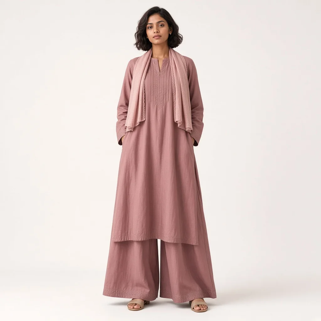 Dusty Rose Palazzo Suit