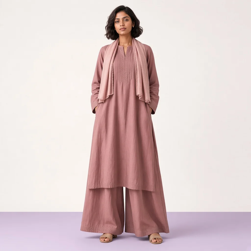 Dusty Rose Palazzo Suit