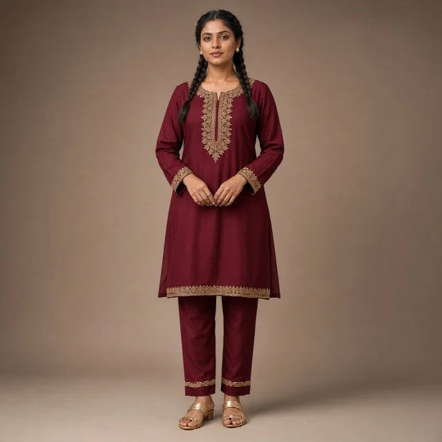 Emerald Embroidered Festive Co-ord Set