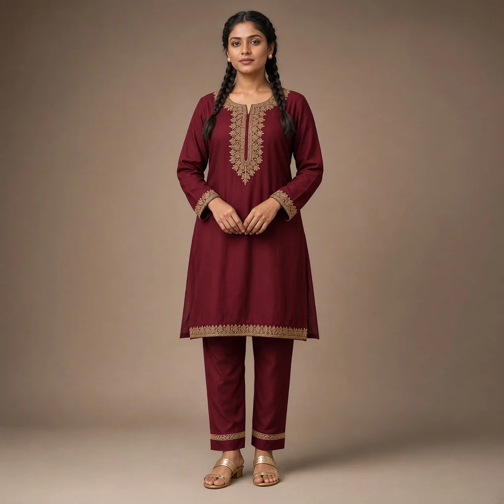 Emerald Embroidered Festive Co-ord Set