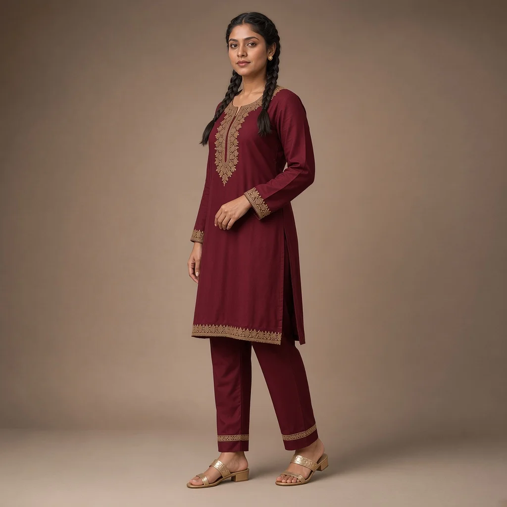 Emerald Embroidered Festive Co-ord Set