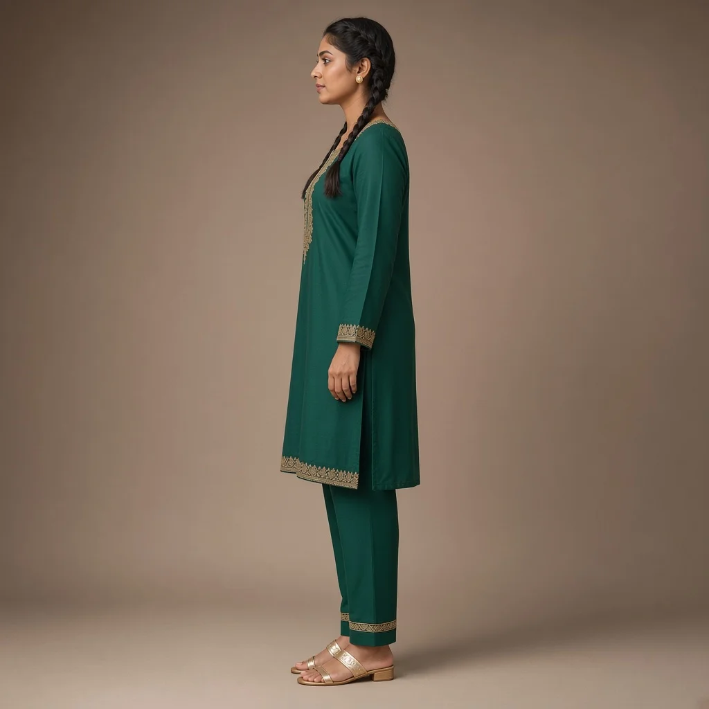 Emerald Embroidered Festive Co-ord Set