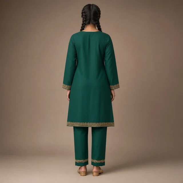 Emerald Embroidered Festive Co-ord Set