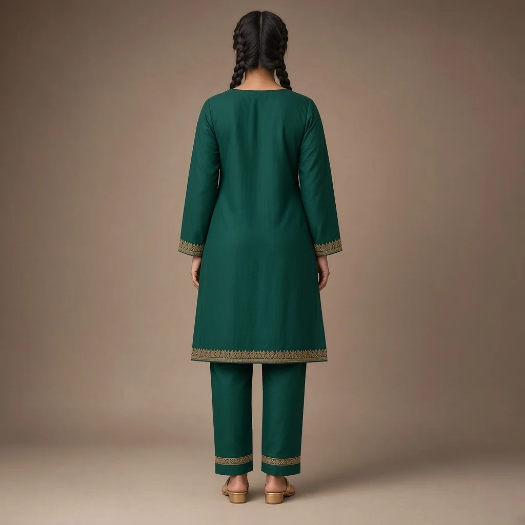 Emerald Embroidered Festive Co-ord Set