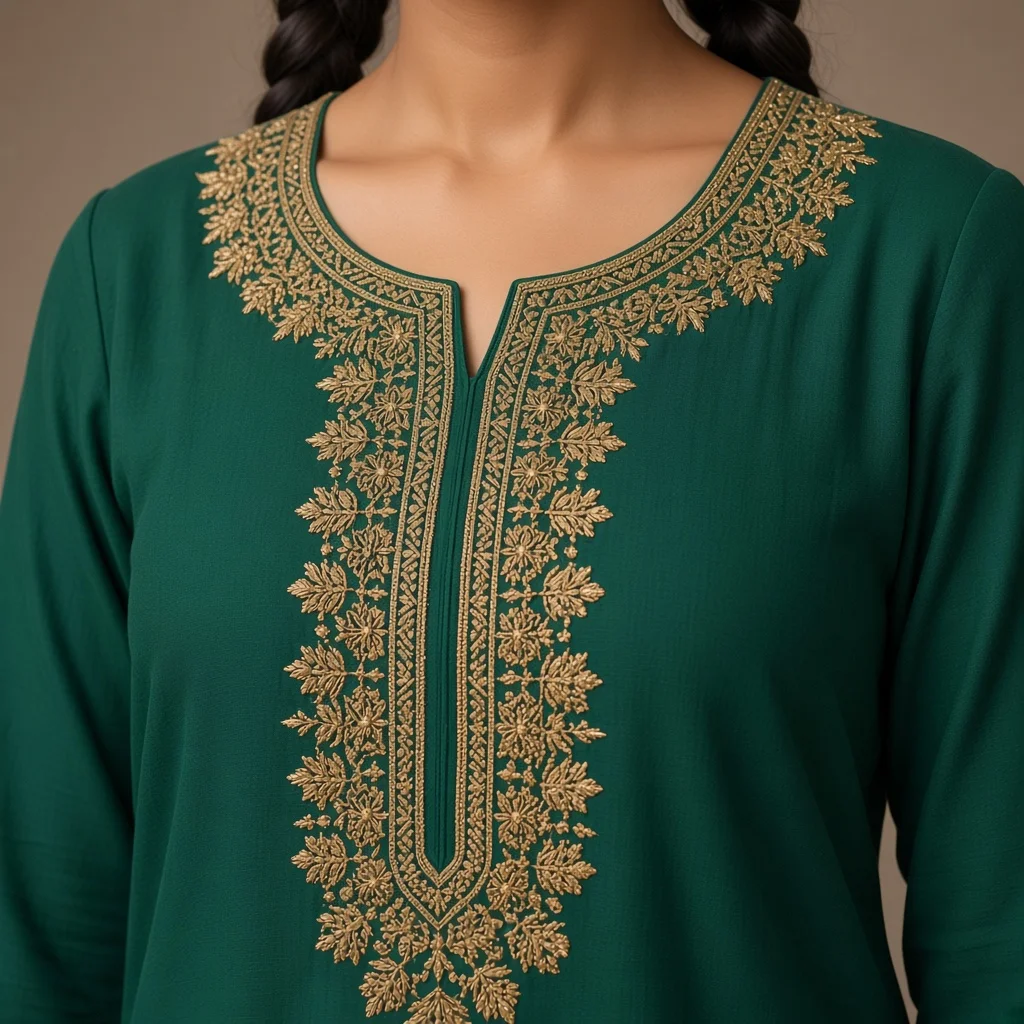 Emerald Embroidered Festive Co-ord Set