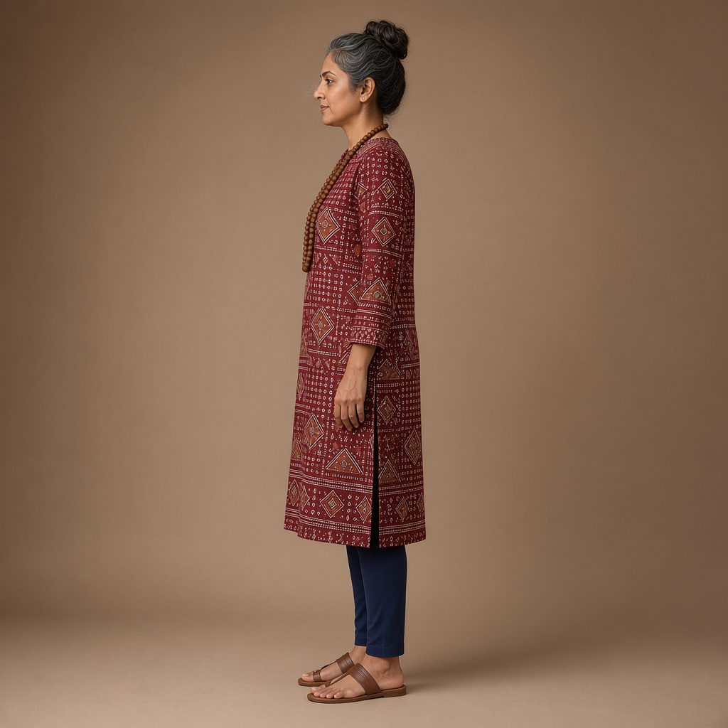 Indigo Ajrakh Print Kurti