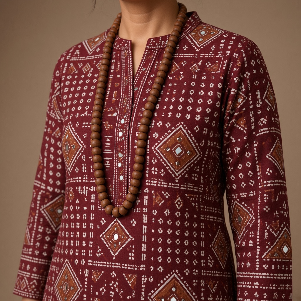 Indigo Ajrakh Print Kurti
