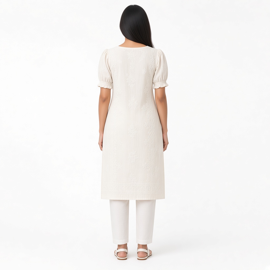 Ivory Chikankari Kurti