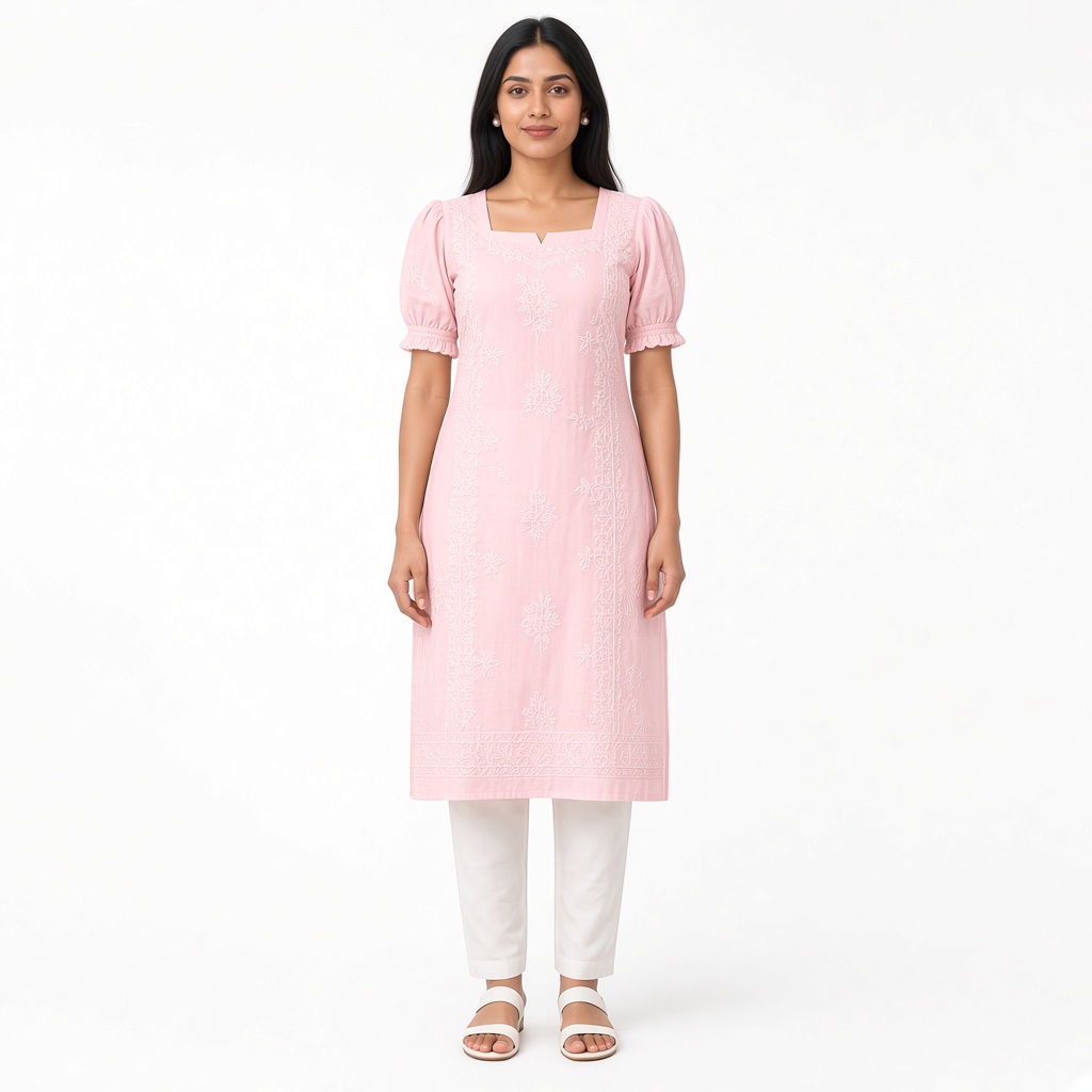 Ivory Chikankari Kurti