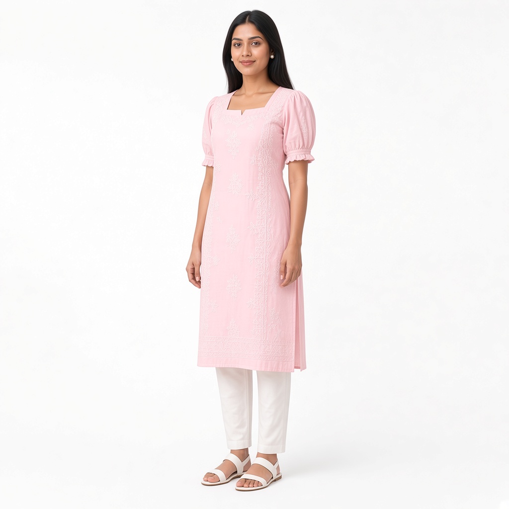 Ivory Chikankari Kurti