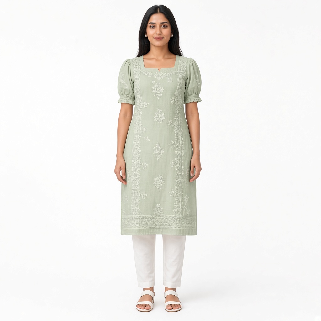 Ivory Chikankari Kurti
