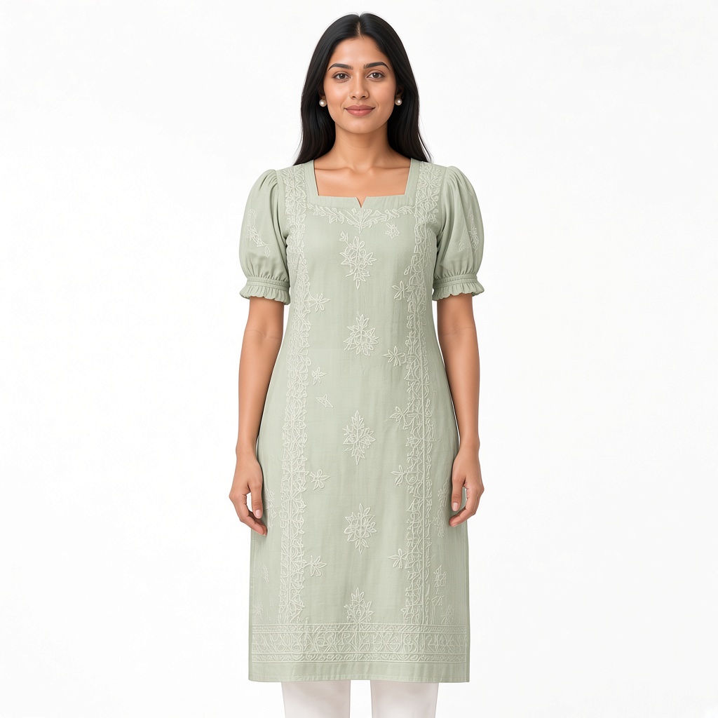 Ivory Chikankari Kurti