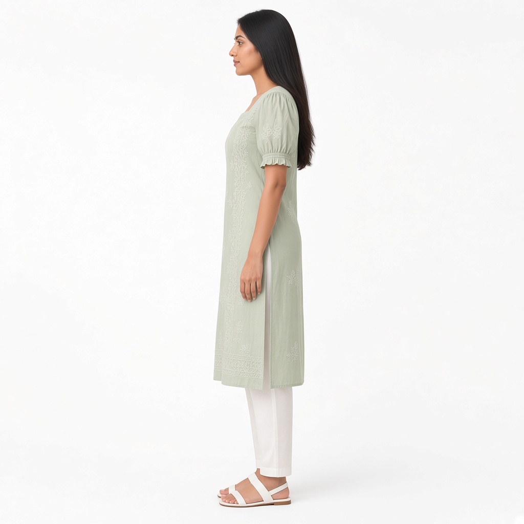 Ivory Chikankari Kurti