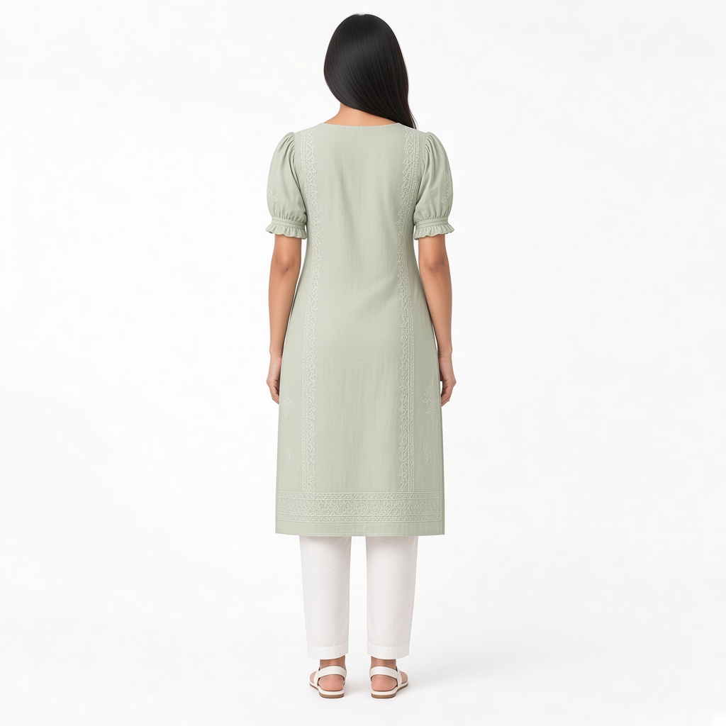 Ivory Chikankari Kurti
