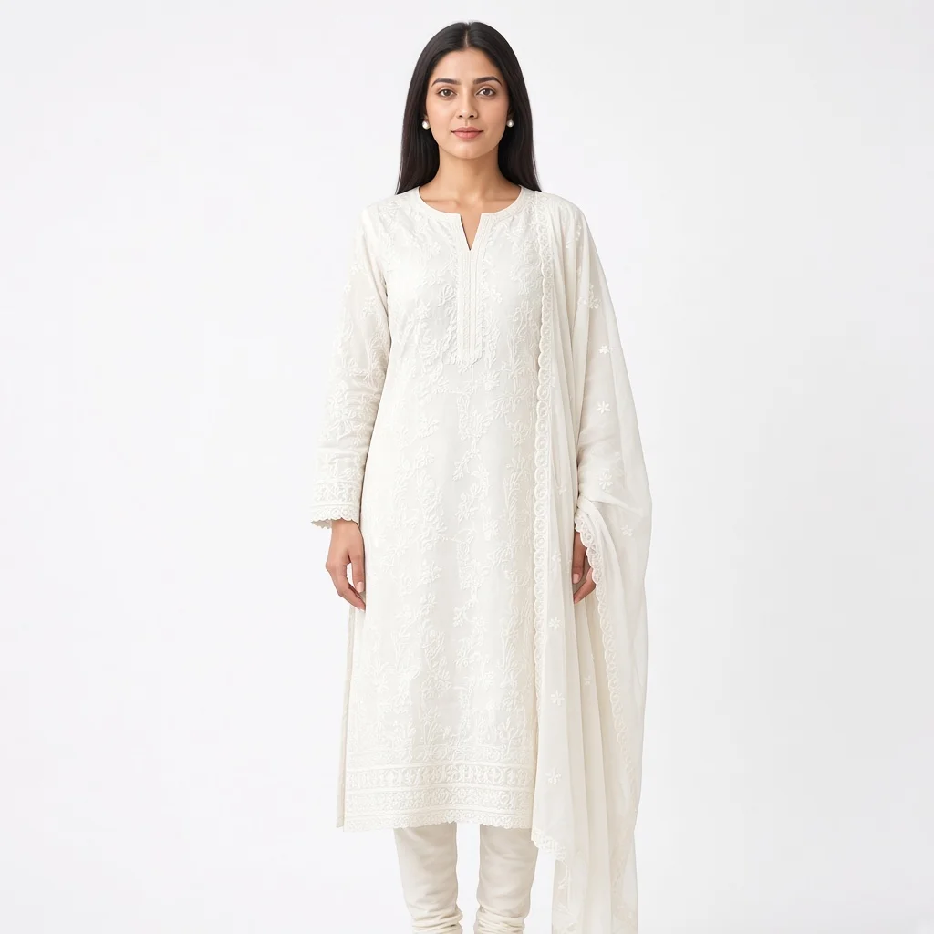 Ivory Chikankari Salwar Suit