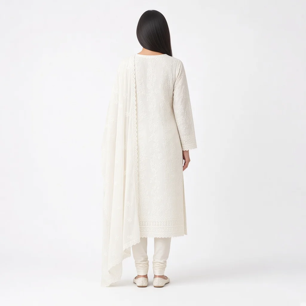 Ivory Chikankari Salwar Suit