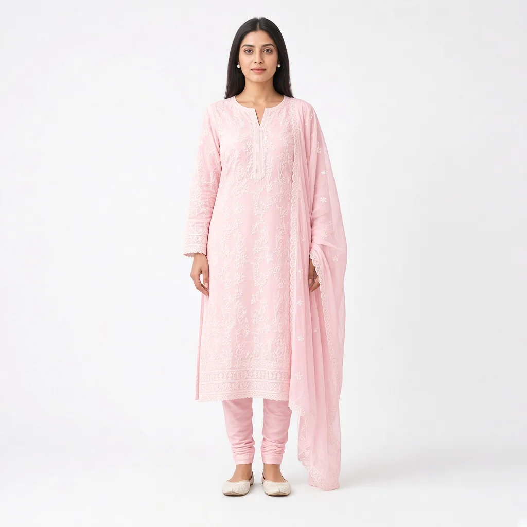 Ivory Chikankari Salwar Suit