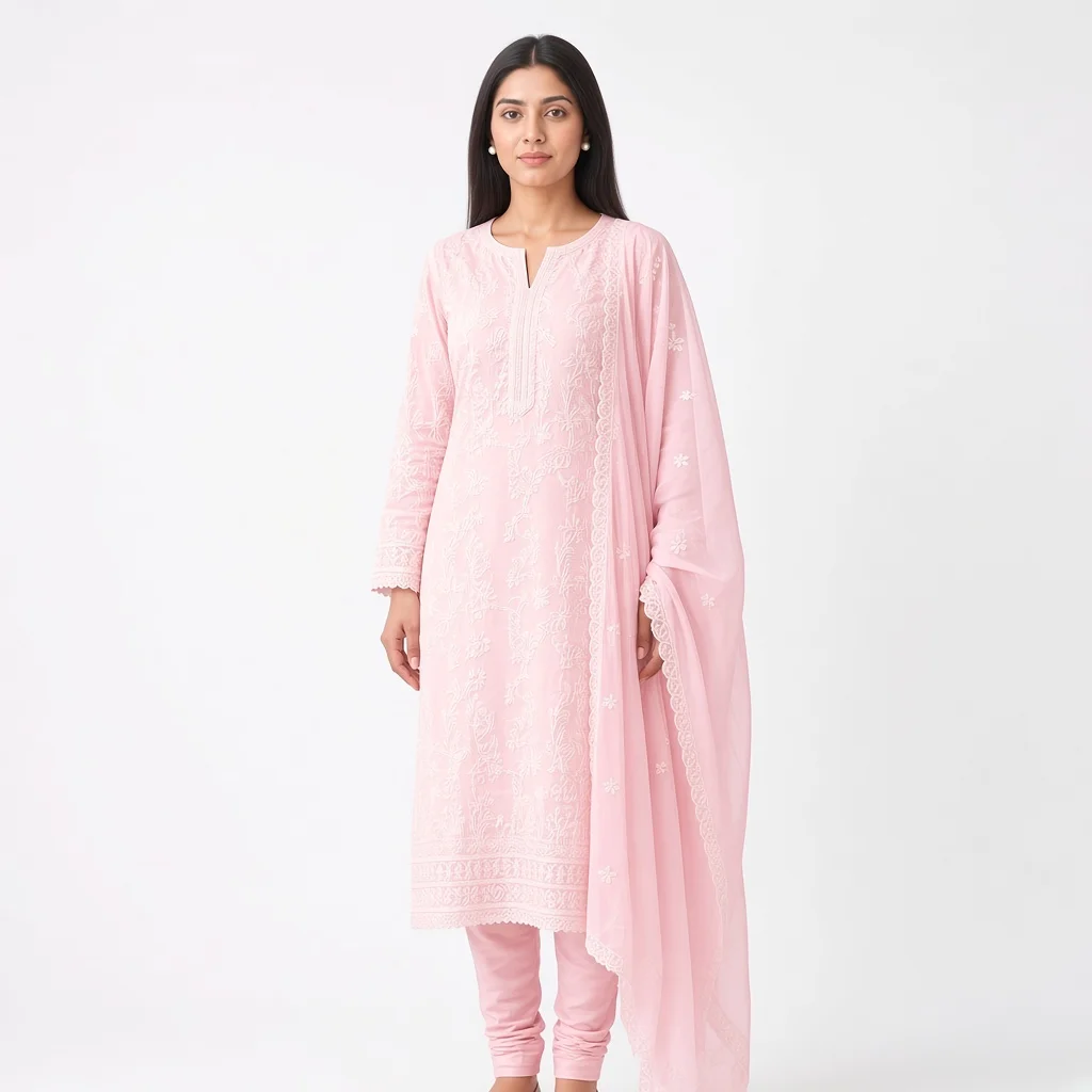 Ivory Chikankari Salwar Suit