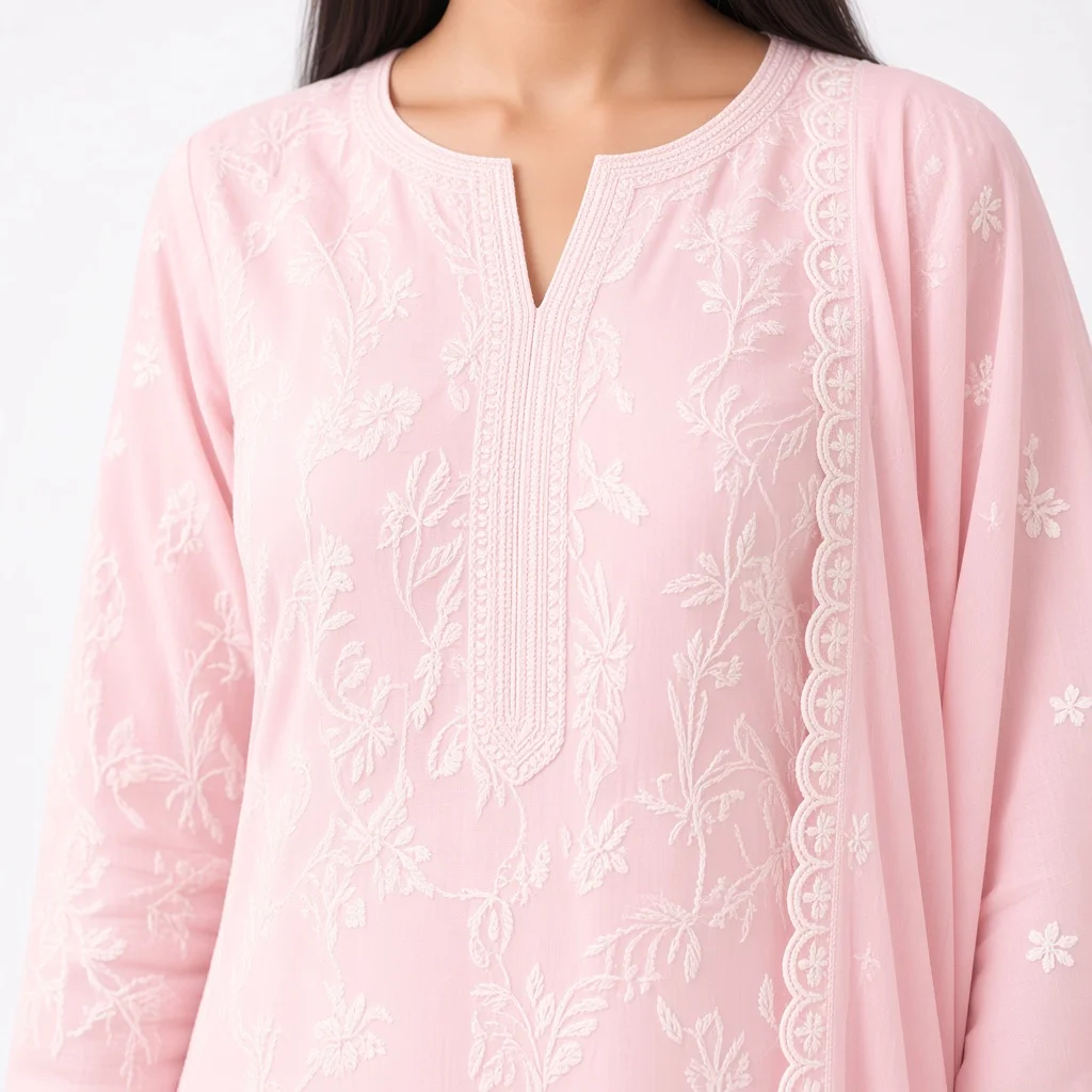 Ivory Chikankari Salwar Suit