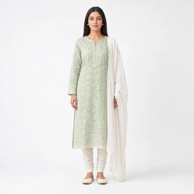 Ivory Chikankari Salwar Suit thumbnail