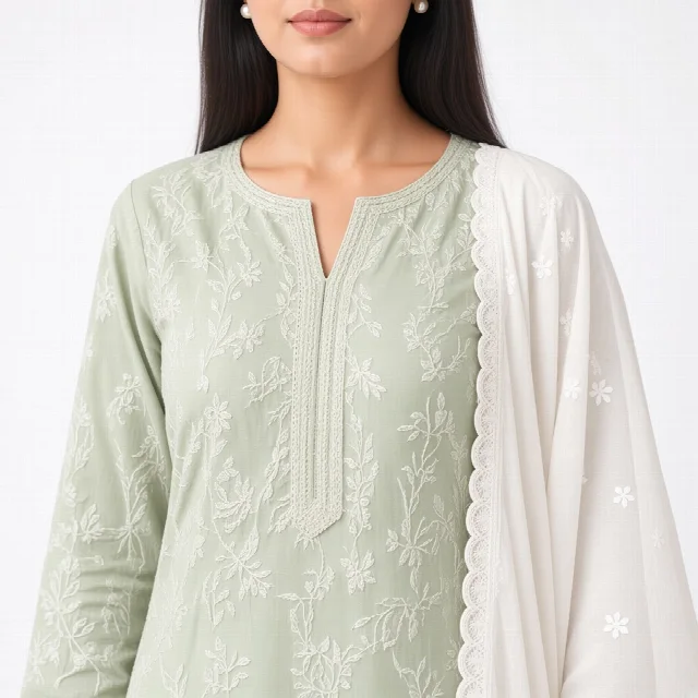 Ivory Chikankari Salwar Suit thumbnail