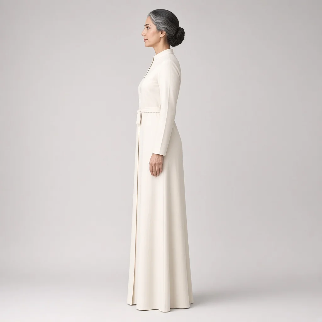 Ivory Straight Ethnic Gown