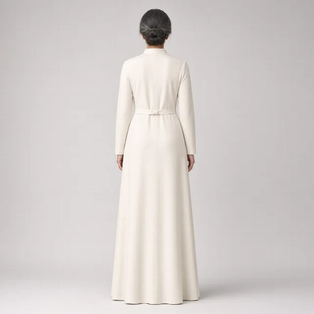 Ivory Straight Ethnic Gown