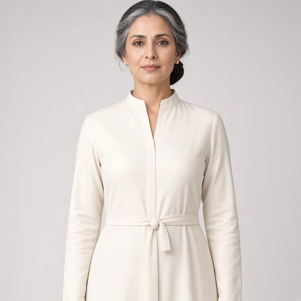 Ivory Straight Ethnic Gown