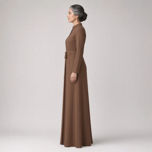 Ivory Straight Ethnic Gown thumbnail