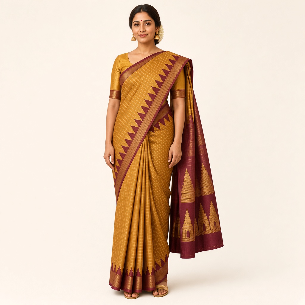 Kanjivaram Temple Border Silk Saree