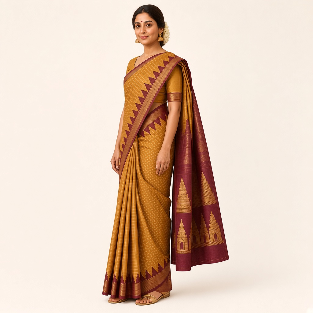 Kanjivaram Temple Border Silk Saree