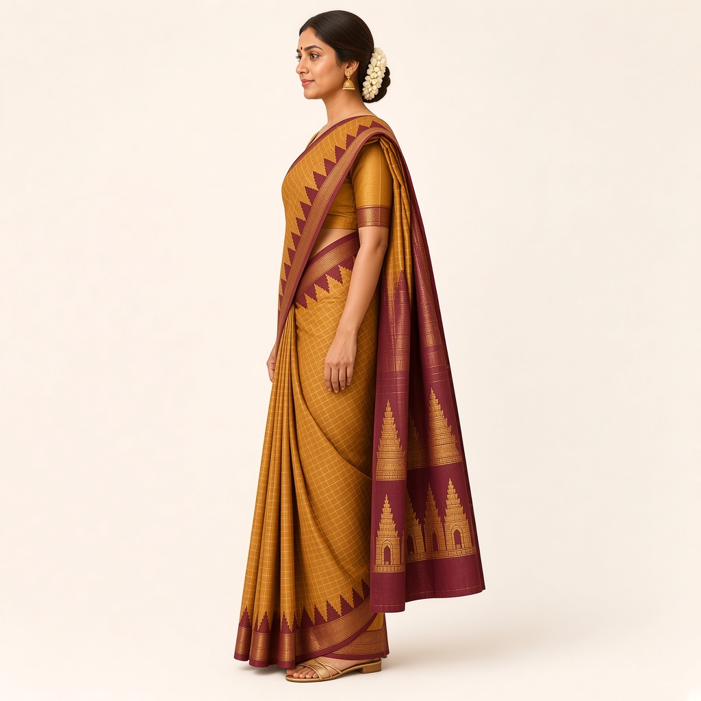 Kanjivaram Temple Border Silk Saree