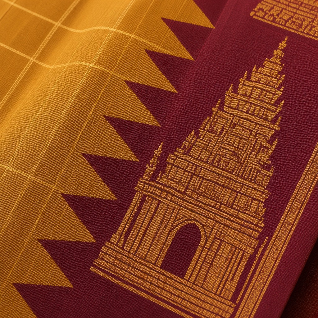 Kanjivaram Temple Border Silk Saree