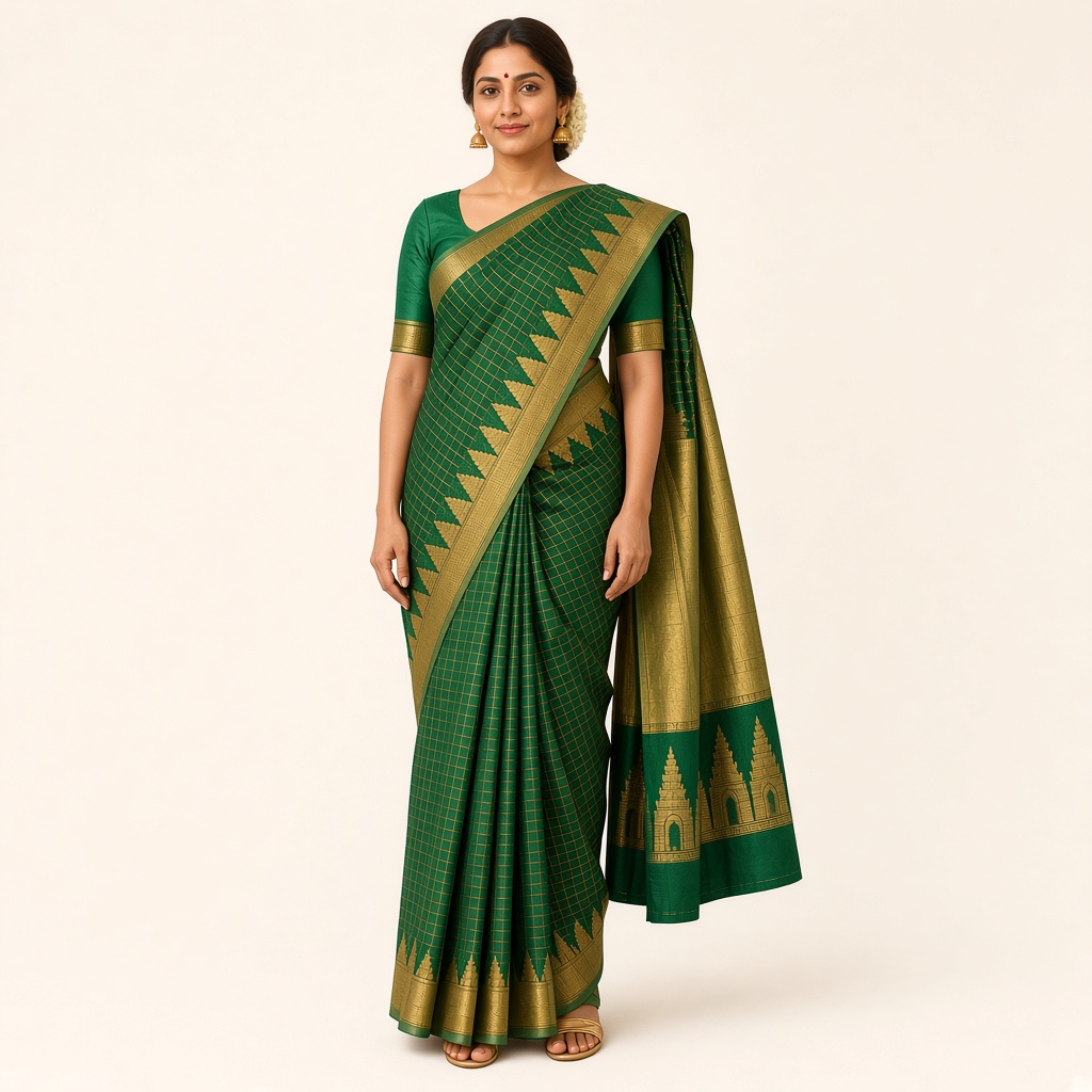 Kanjivaram Temple Border Silk Saree