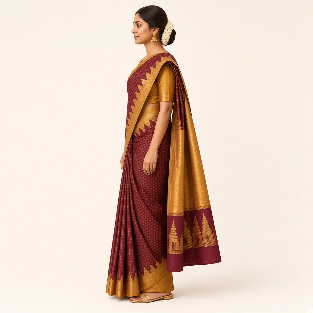 Kanjivaram Temple Border Silk Saree