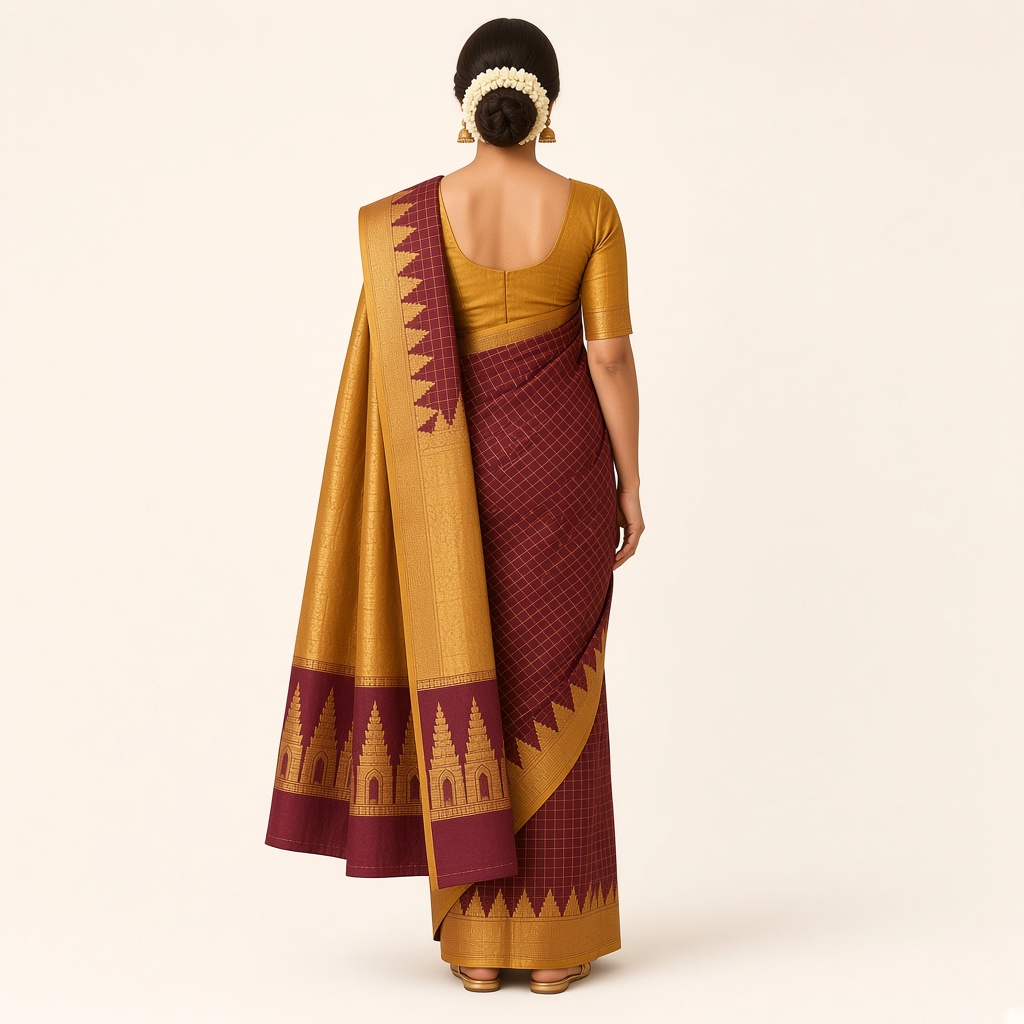 Kanjivaram Temple Border Silk Saree