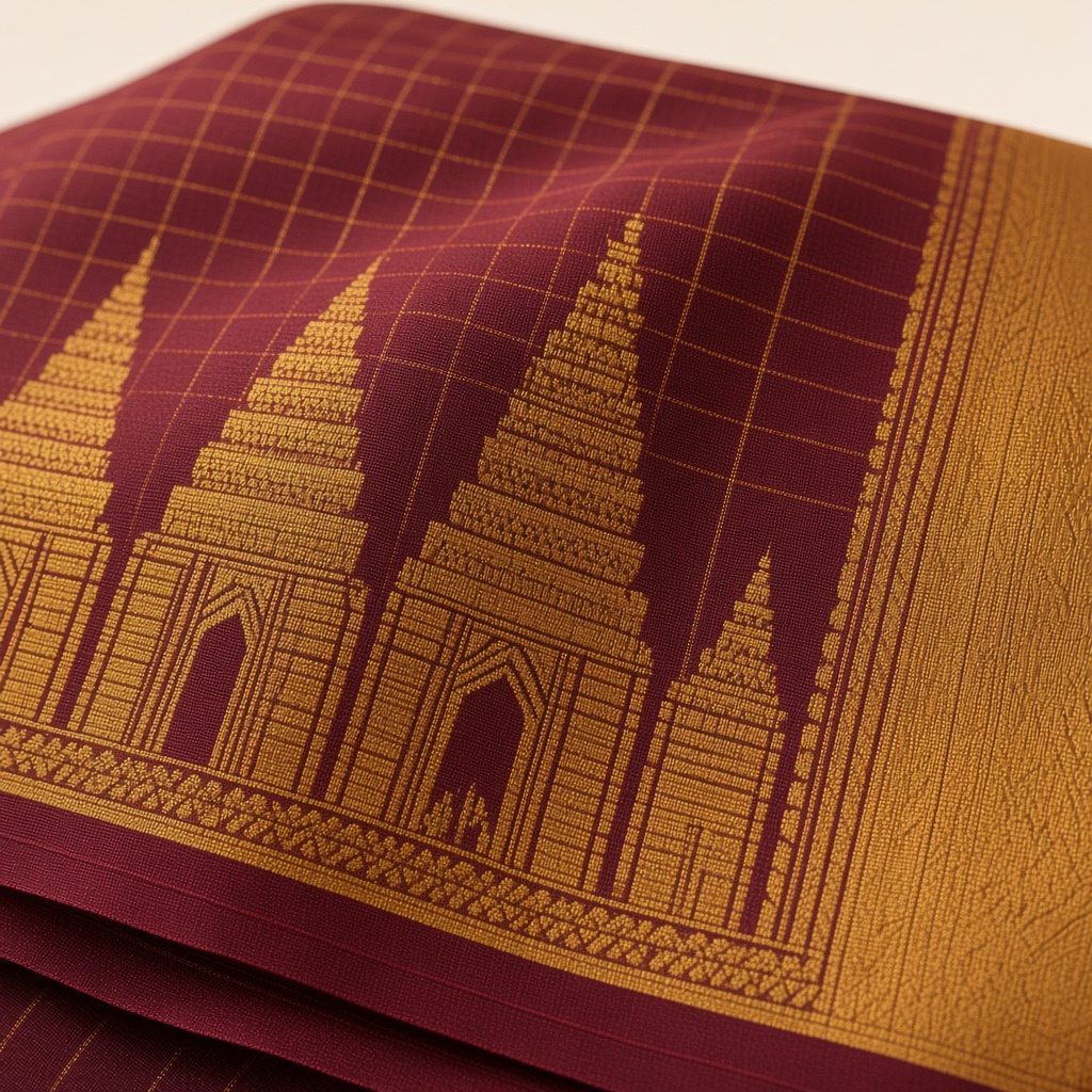 Kanjivaram Temple Border Silk Saree
