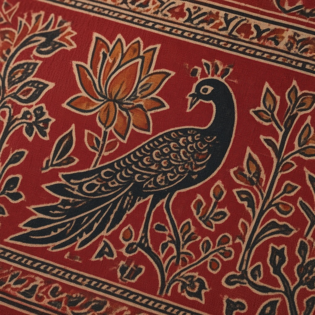 Madder Kalamkari Saree