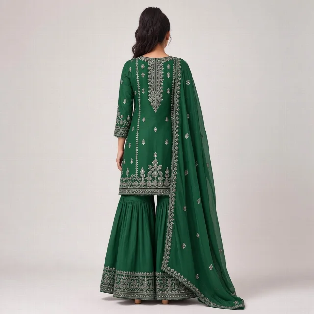 Magenta Sharara Suit
