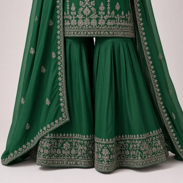 Magenta Sharara Suit