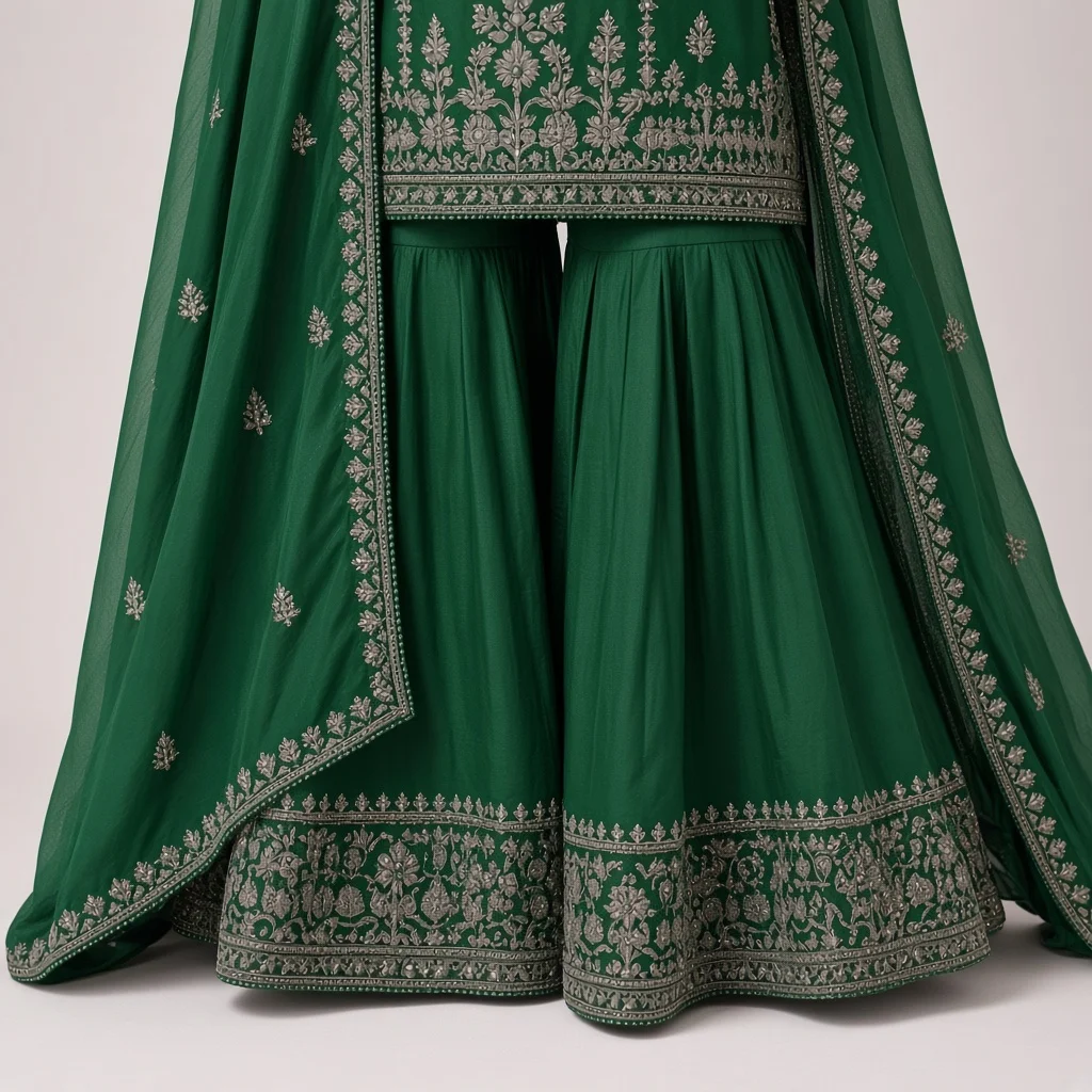 Magenta Sharara Suit