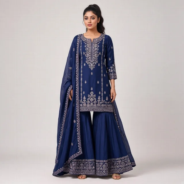Magenta Sharara Suit thumbnail